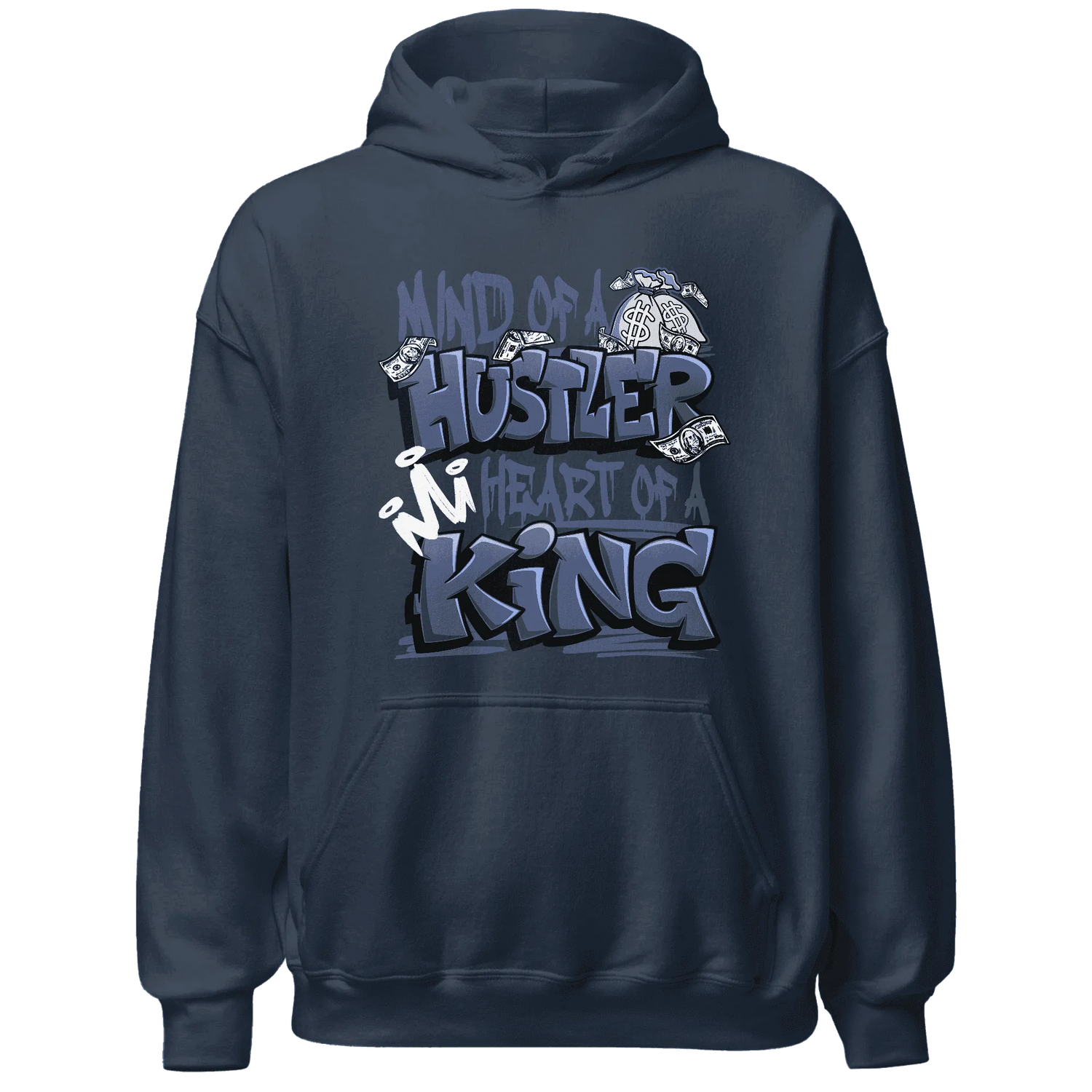 Low-Diffused-Blue-11s-Hoodie-Match-Hustler-Heart-King