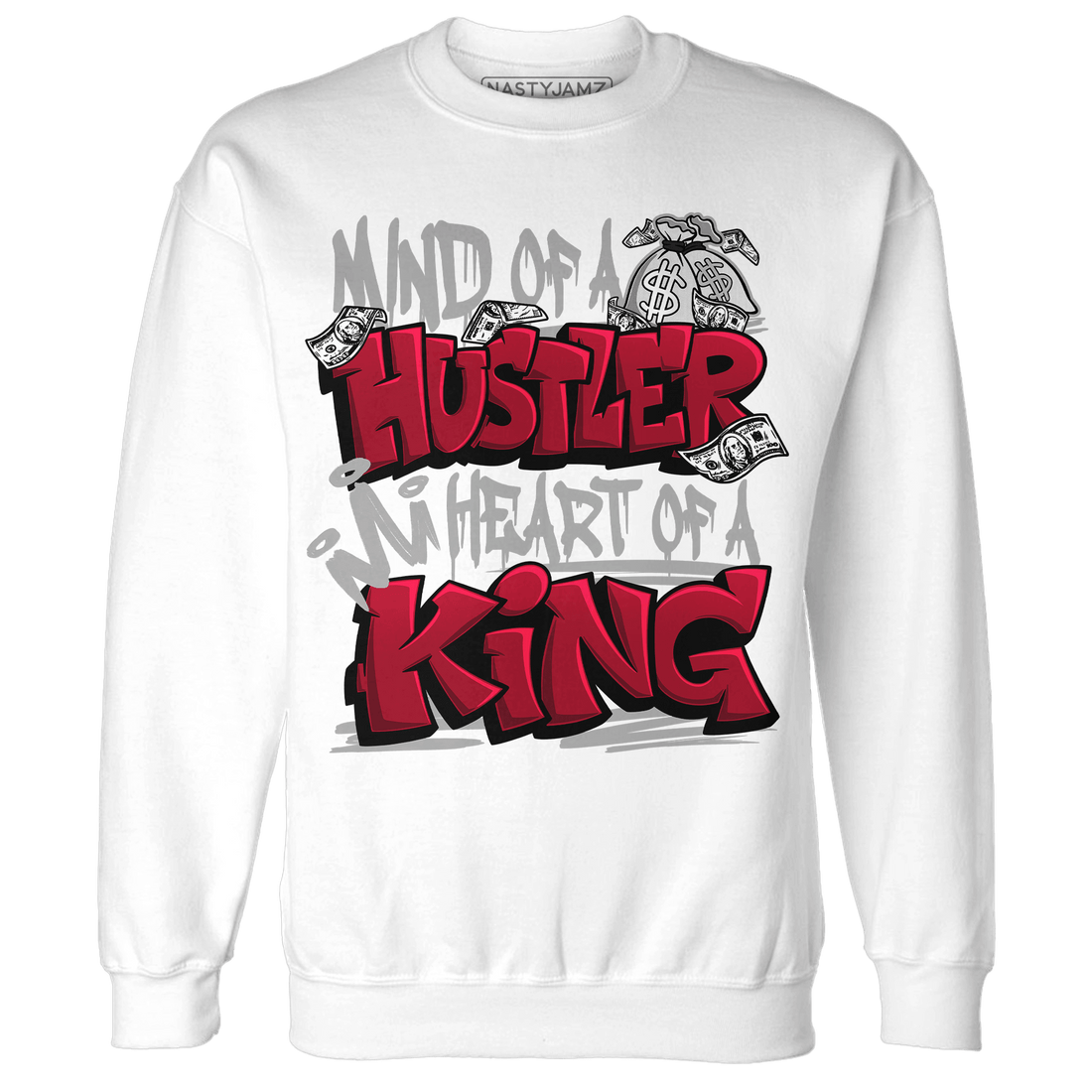 Retro Red Taxi 12s Sweatshirt Match Hustler Heart King - NastyJamz