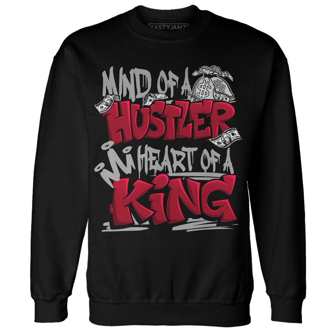 Retro Red Taxi 12s Sweatshirt Match Hustler Heart King - NastyJamz