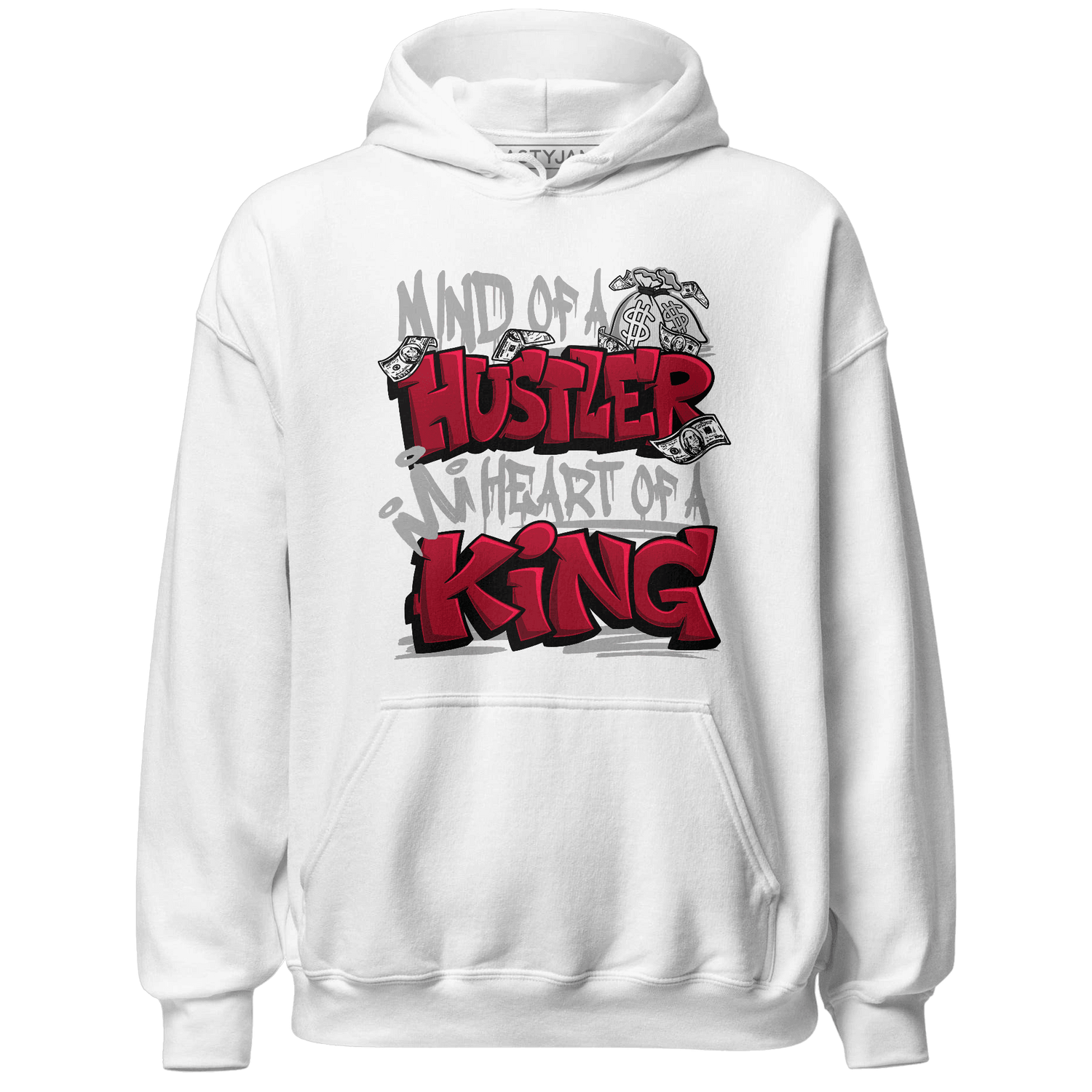 Retro Red Taxi 12s Hoodie Match Hustler Heart King - NastyJamz