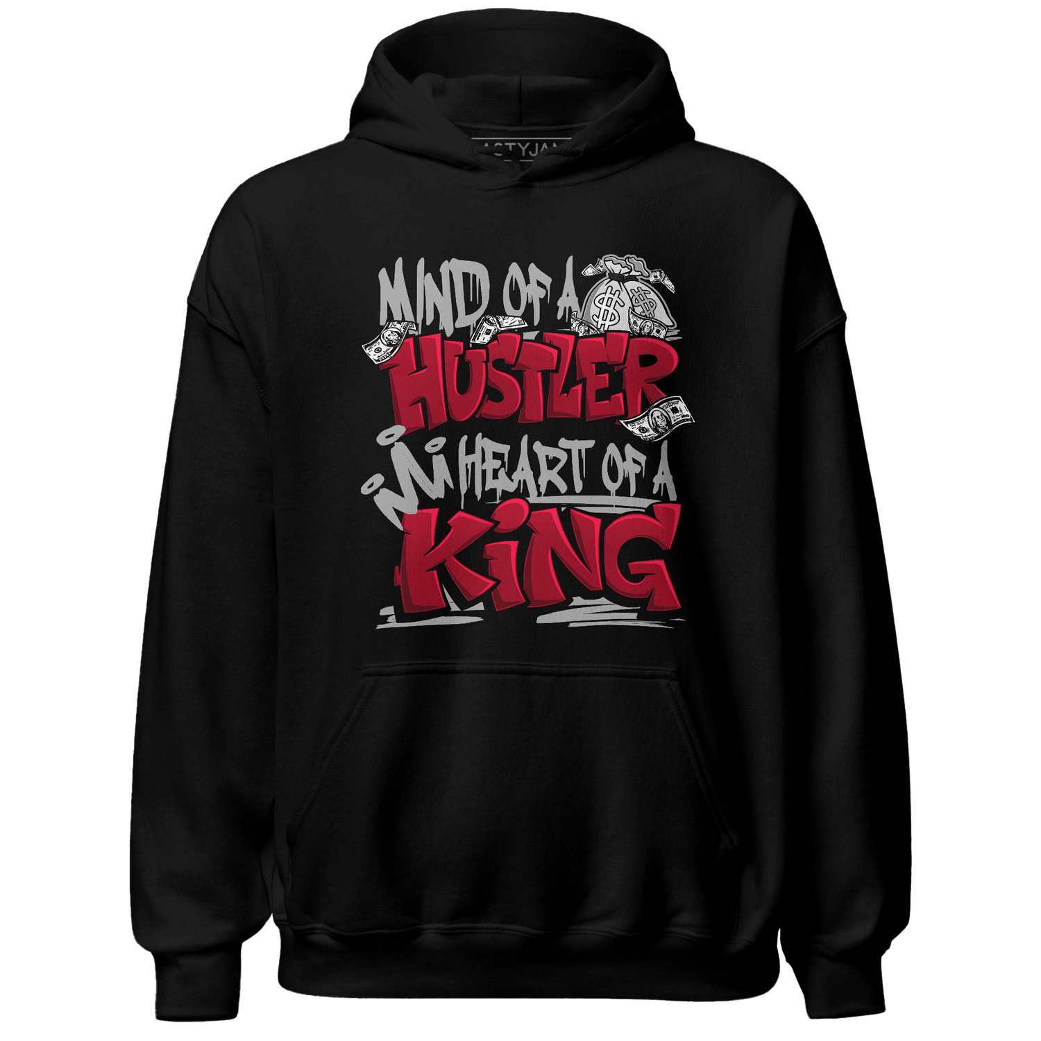 Retro Red Taxi 12s Hoodie Match Hustler Heart King - NastyJamz