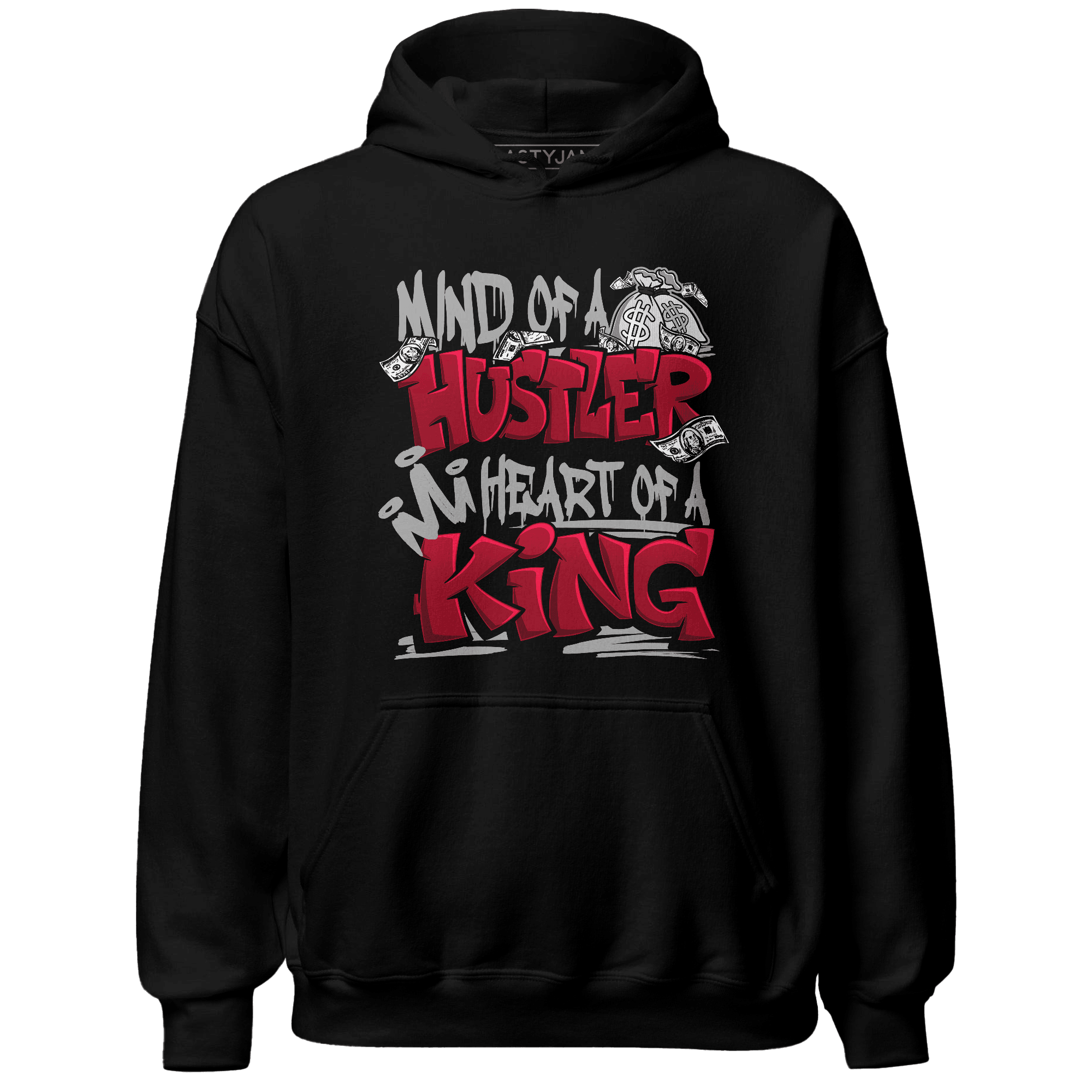 Retro Red Taxi 12s Hoodie Match Hustler Heart King - NastyJamz