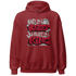 Retro Red Taxi 12s Hoodie Match Hustler Heart King - NastyJamz