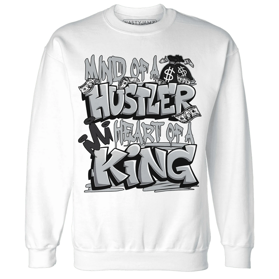 NastyJamz-Wolf-Grey-12s-Sweatshirt-Match-Hustler-Heart-King