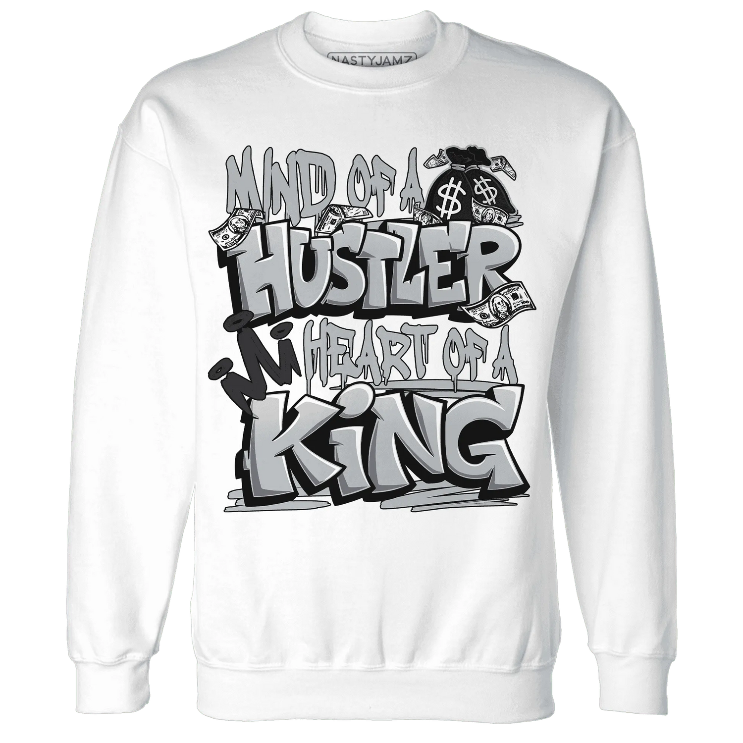 NastyJamz-Wolf-Grey-12s-Sweatshirt-Match-Hustler-Heart-King