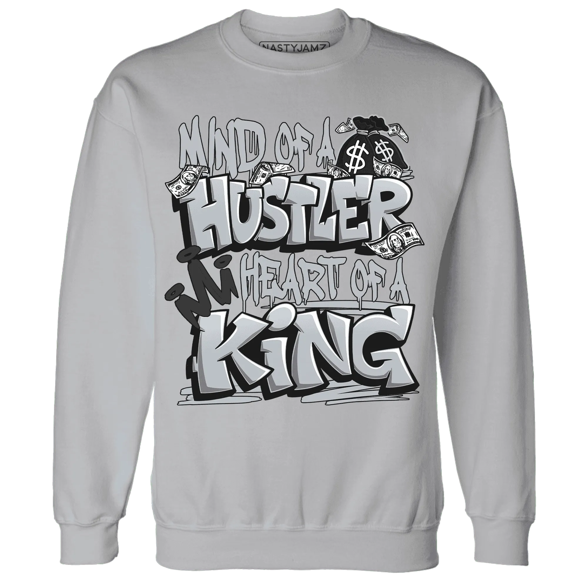 NastyJamz-Wolf-Grey-12s-Sweatshirt-Match-Hustler-Heart-King