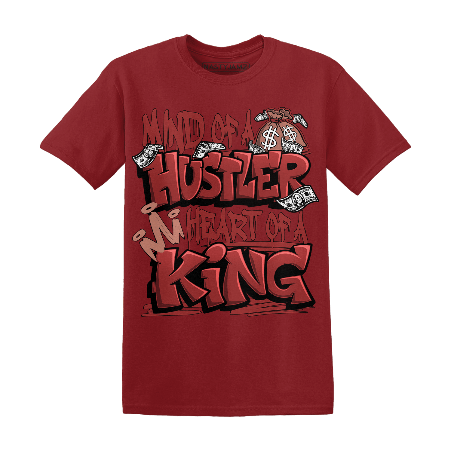 Dune Red 13s T Shirt Match Hustler Heart King - NastyJamz