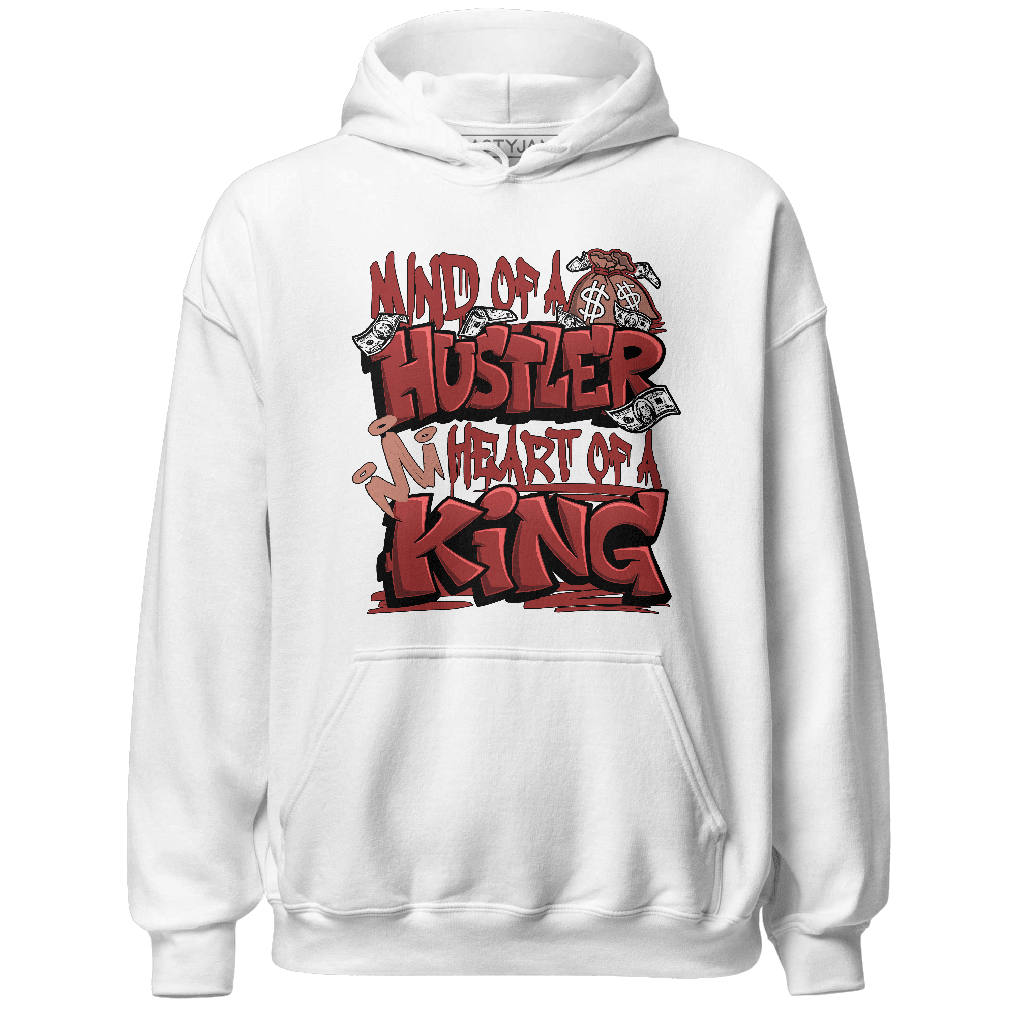 Dune Red 13s Hoodie Match Hustler Heart King - NastyJamz