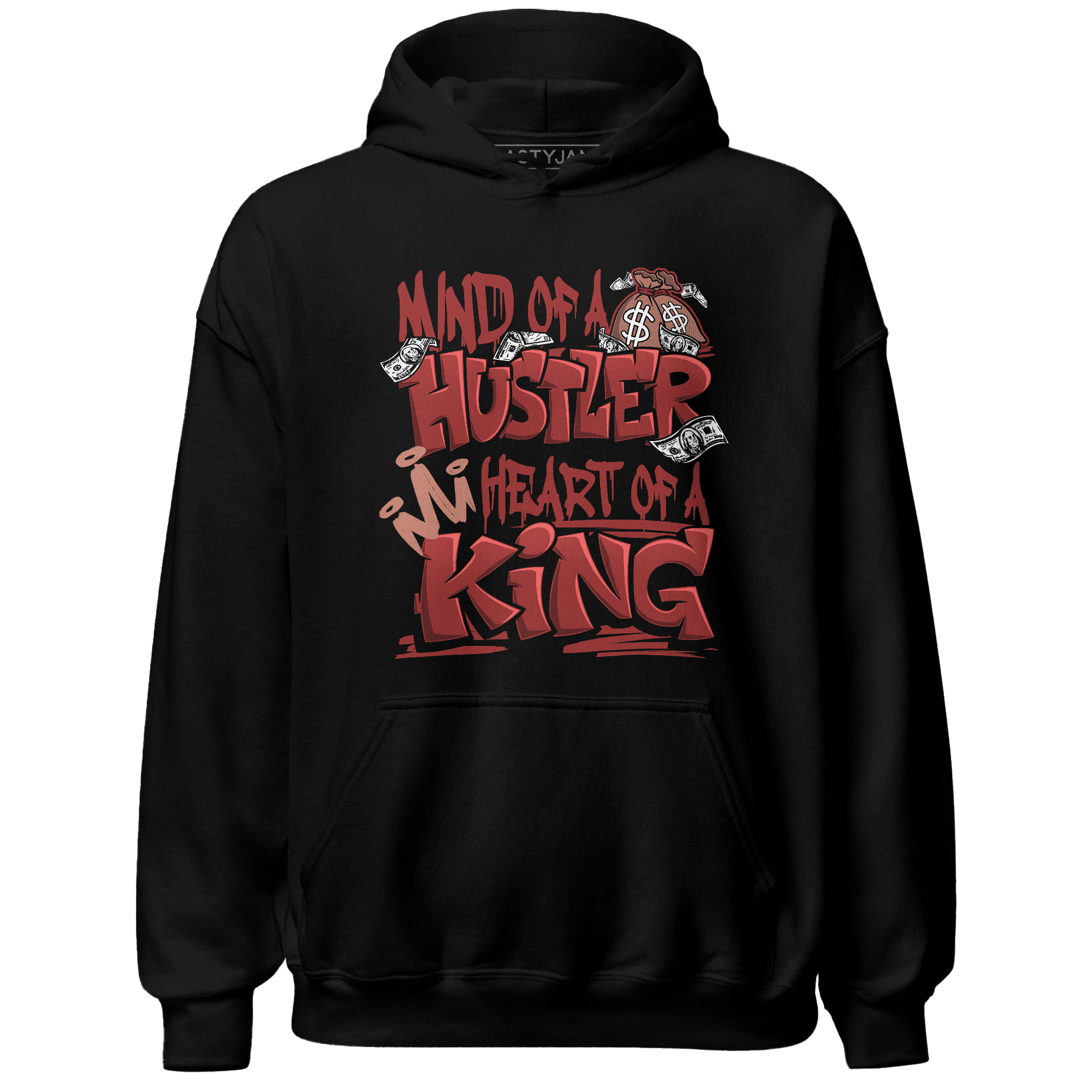 Dune Red 13s Hoodie Match Hustler Heart King - NastyJamz