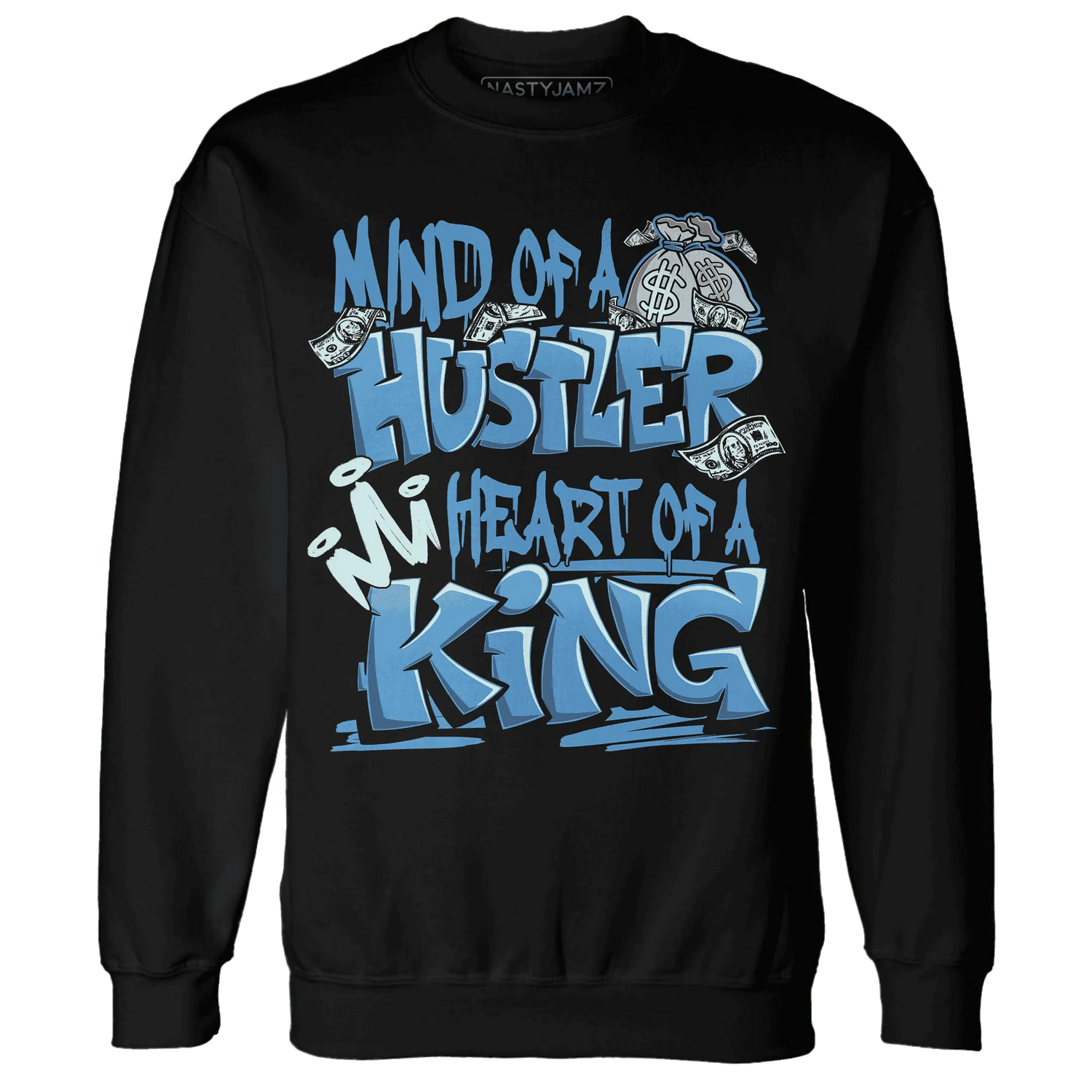 NastyJamz-Carolina-Blue-Univercitii-17s-Sweatshirt-Match-Hustler-Heart-King