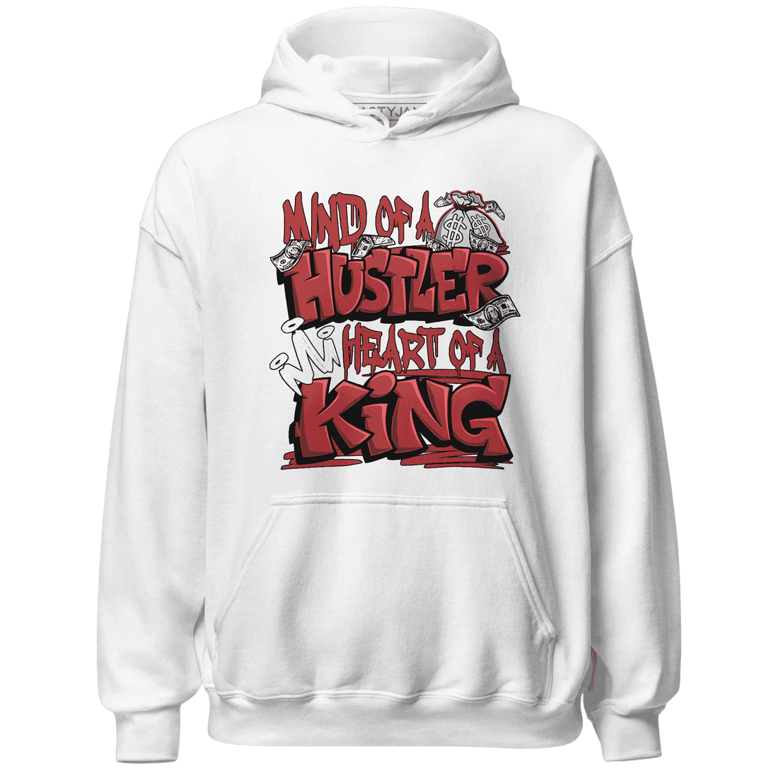 Black-Toe-Reimagined-Red-White-1s-NastyJamz-Hoodie-Match-Hustler-Heart-King