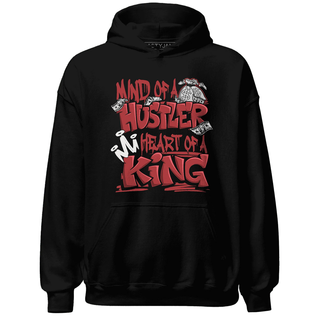 Black-Toe-Reimagined-Red-White-1s-NastyJamz-Hoodie-Match-Hustler-Heart-King
