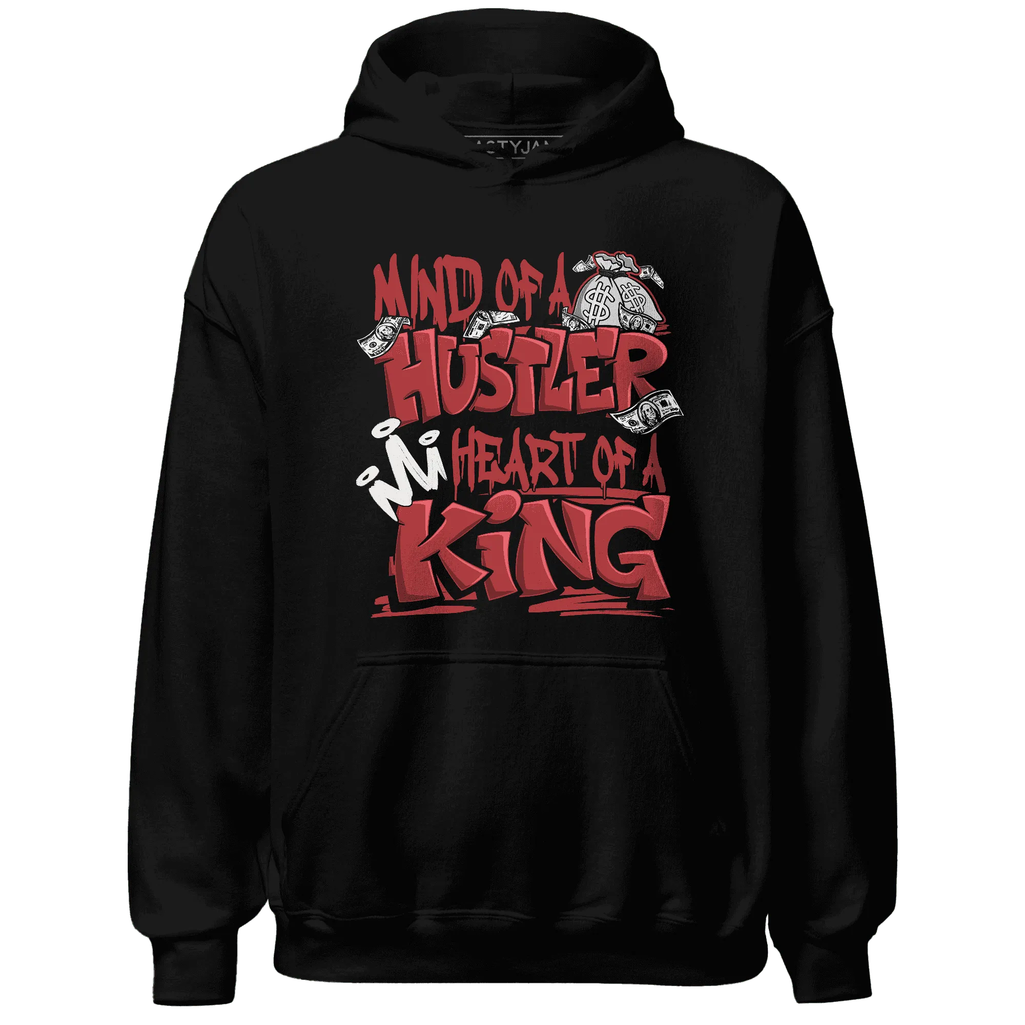 Black-Toe-Reimagined-Red-White-1s-NastyJamz-Hoodie-Match-Hustler-Heart-King
