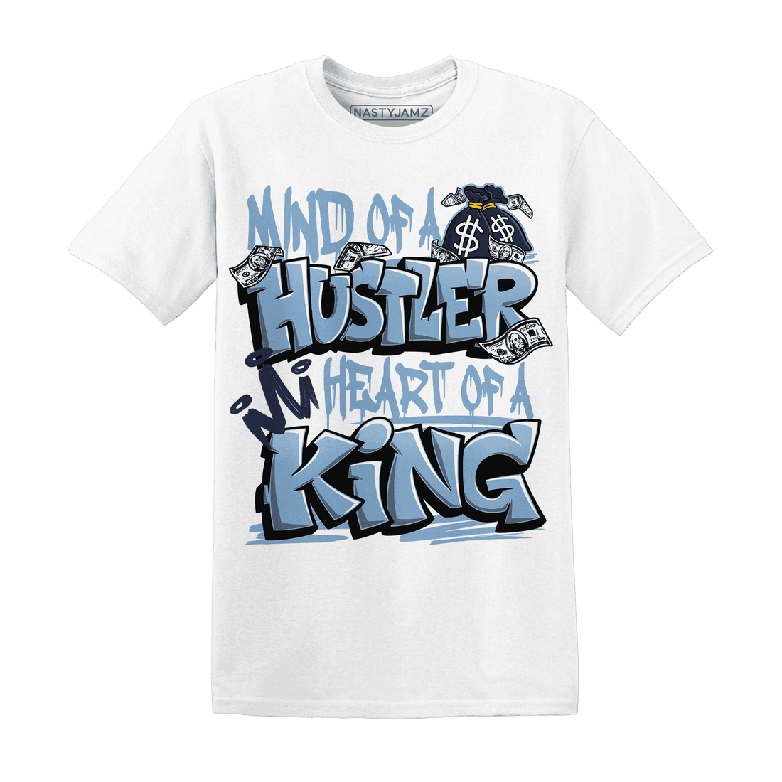 First In Flight 1s T Shirt Match Hustler Heart King - NastyJamz