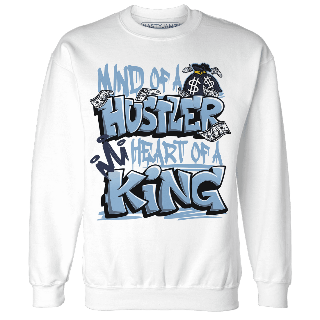 First In Flight 1s Sweatshirt Match Hustler Heart King - NastyJamz
