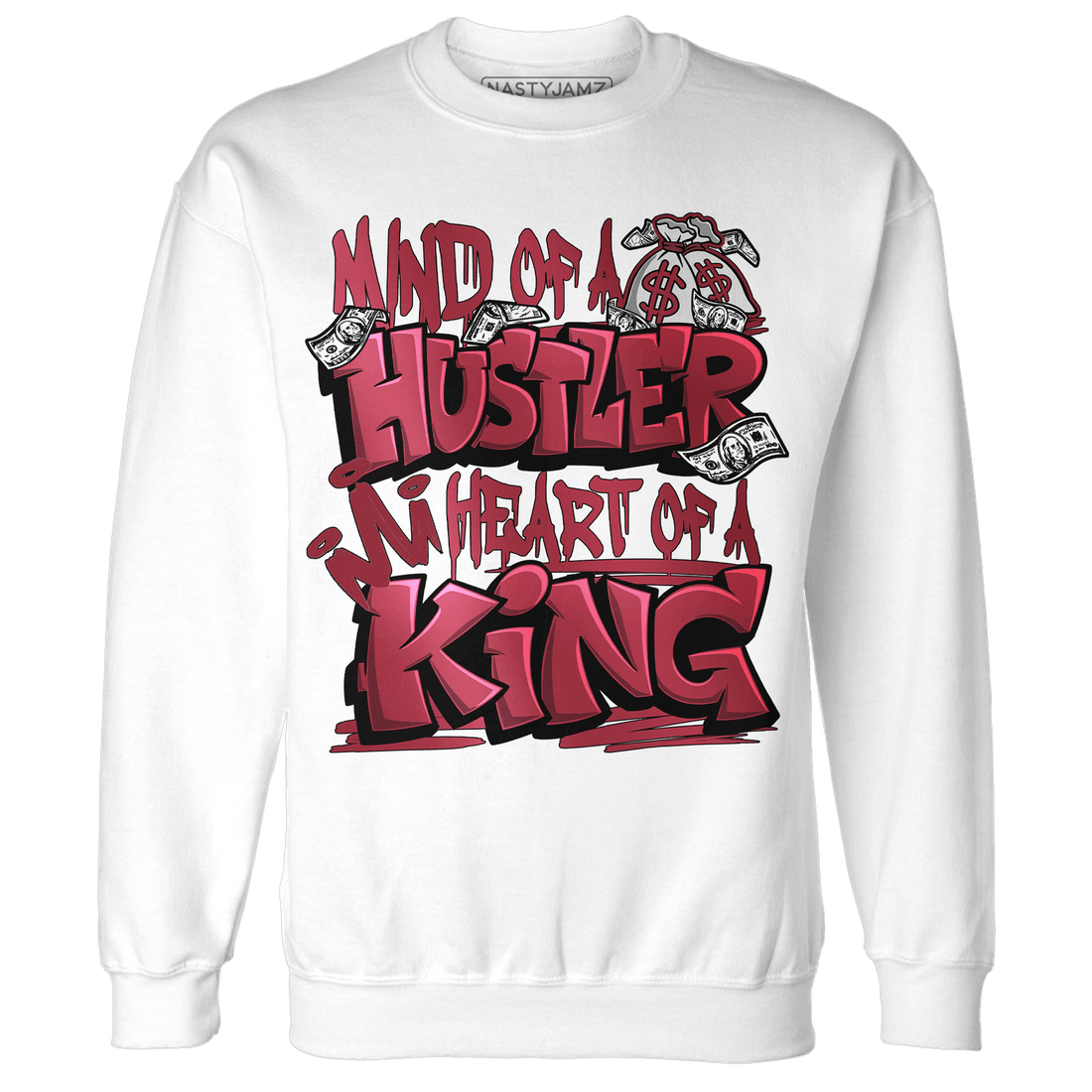 High 85 Metallic Burgundy 1s Sweatshirt Match Hustler Heart King - NastyJamz