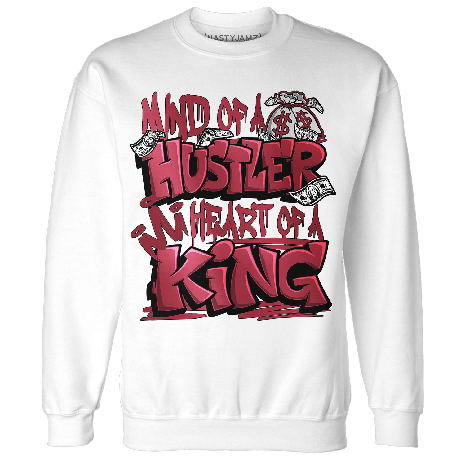 High 85 Metallic Burgundy 1s Sweatshirt Match Hustler Heart King - NastyJamz