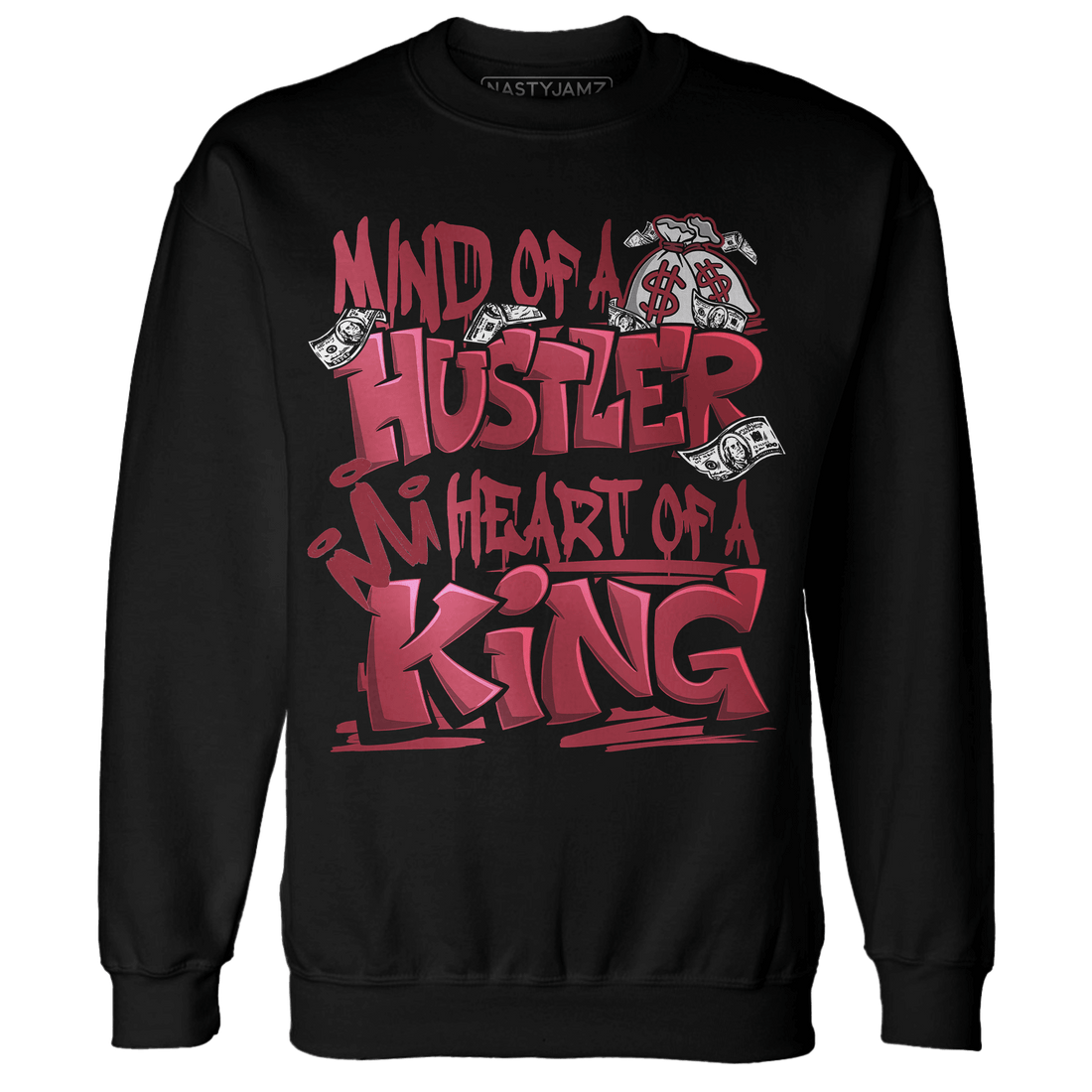 High 85 Metallic Burgundy 1s Sweatshirt Match Hustler Heart King - NastyJamz