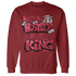 High 85 Metallic Burgundy 1s Sweatshirt Match Hustler Heart King - NastyJamz