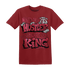 High 85 Metallic Burgundy 1s T Shirt Match Hustler Heart King - NastyJamz