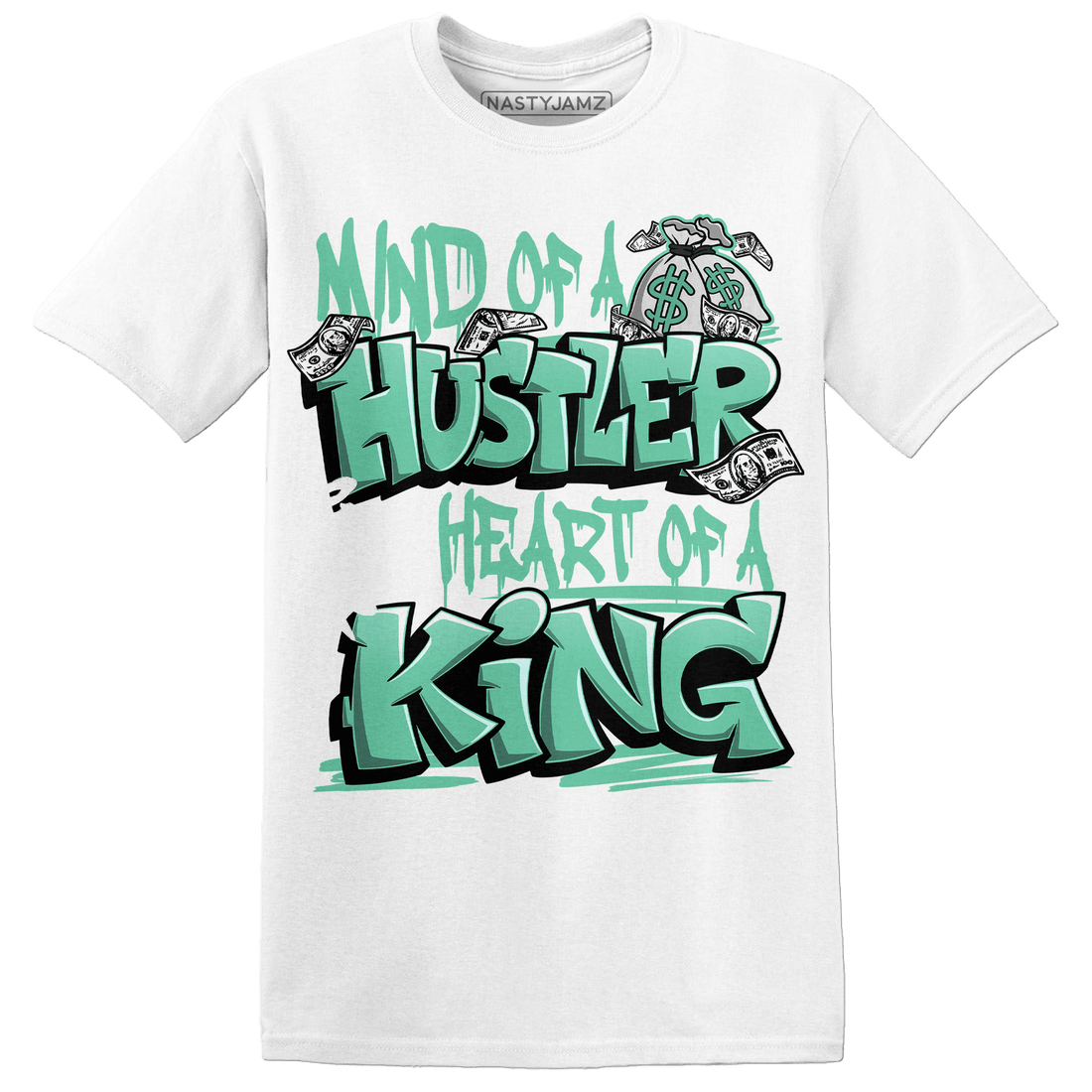 High OG Green Glow 1s T Shirt Match Hustler Heart King - NastyJamz