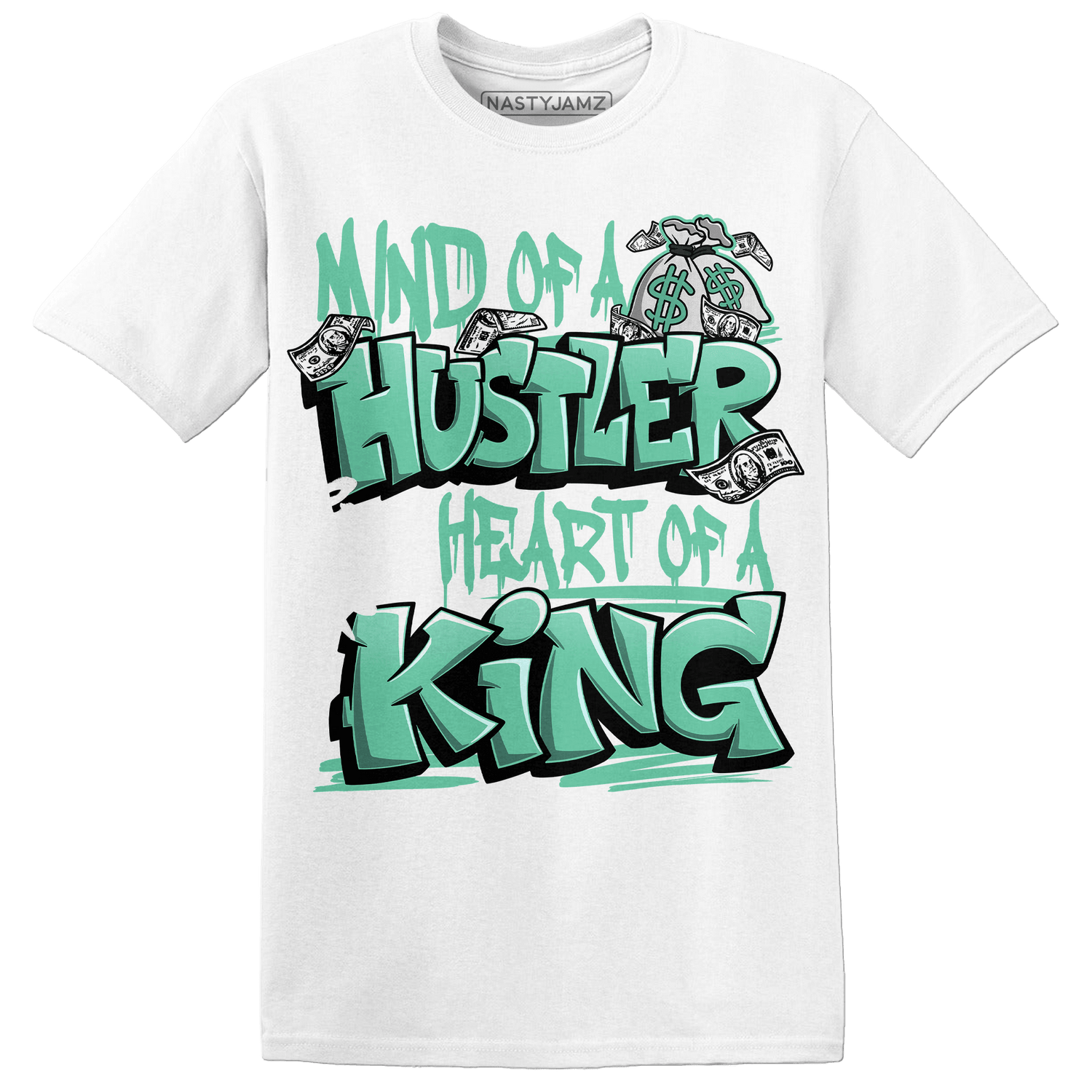 High OG Green Glow 1s T Shirt Match Hustler Heart King - NastyJamz