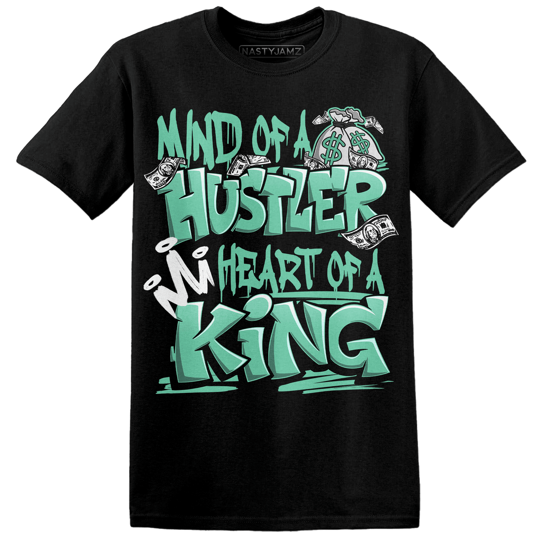 High OG Green Glow 1s T Shirt Match Hustler Heart King - NastyJamz
