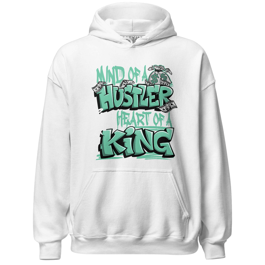 High OG Green Glow 1s Hoodie Match Hustler Heart King - NastyJamz