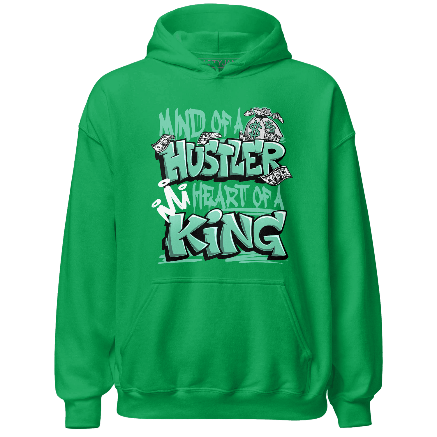 High OG Green Glow 1s Hoodie Match Hustler Heart King - NastyJamz
