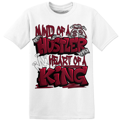 High White Team Red 1s T Shirt Match Hustler Heart King - NastyJamz