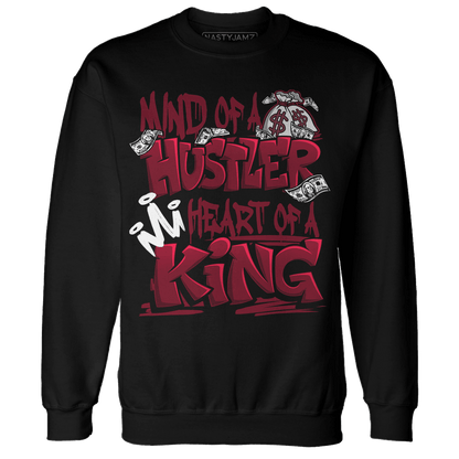 High White Team Red 1s Sweatshirt Match Hustler Heart King - NastyJamz