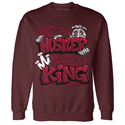 High White Team Red 1s Sweatshirt Match Hustler Heart King - NastyJamz
