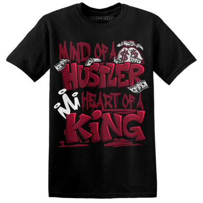 High White Team Red 1s T Shirt Match Hustler Heart King - NastyJamz