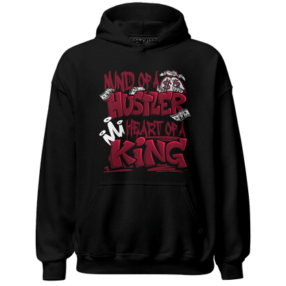 High White Team Red 1s Hoodie Match Hustler Heart King - NastyJamz