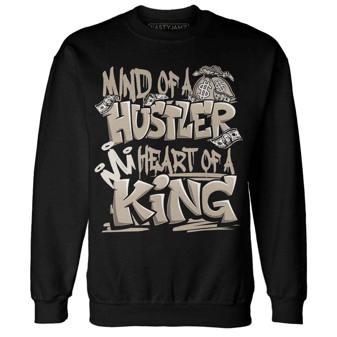 Latte 1s Sweatshirt Match Hustler Heart King - NastyJamz