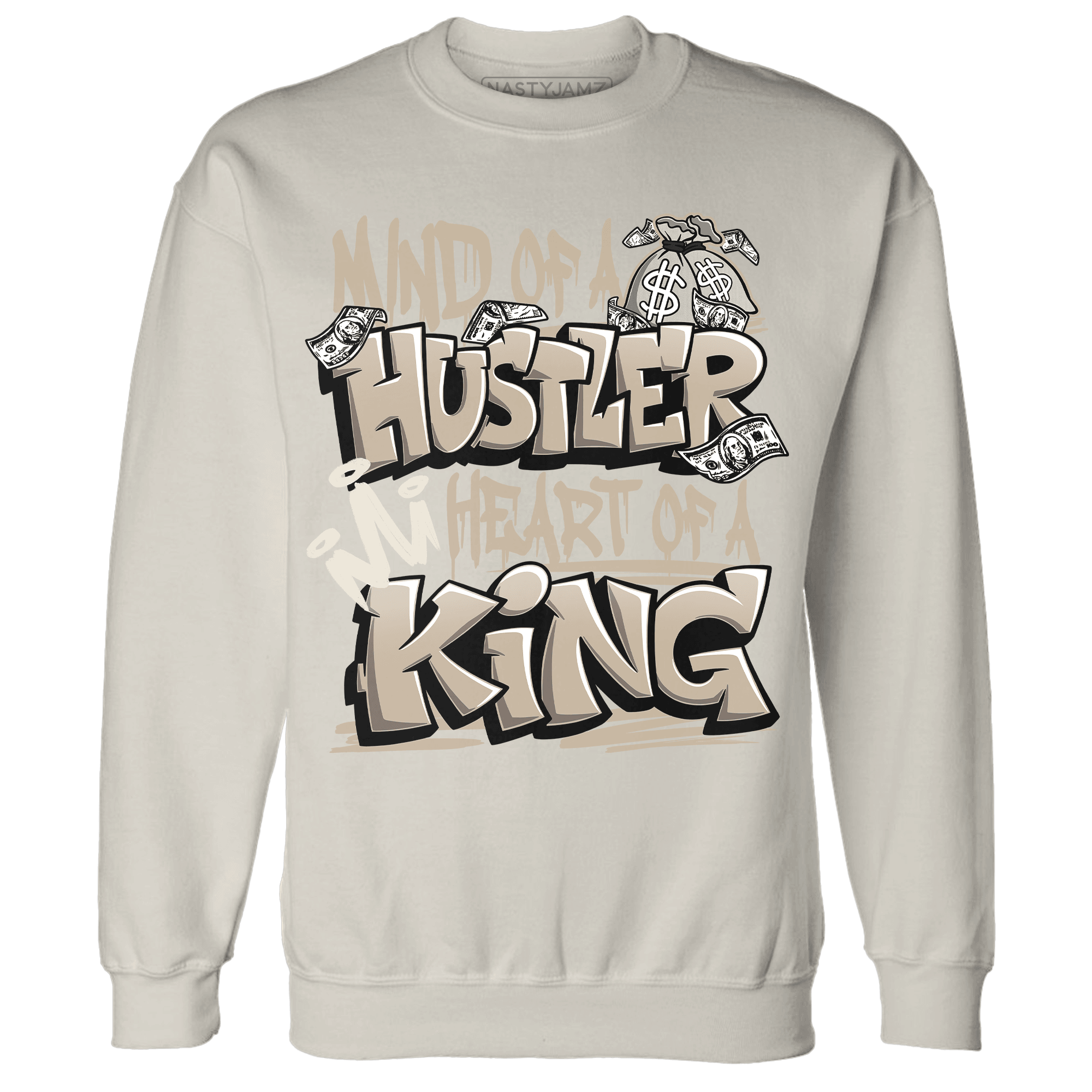 Latte 1s Sweatshirt Match Hustler Heart King - NastyJamz