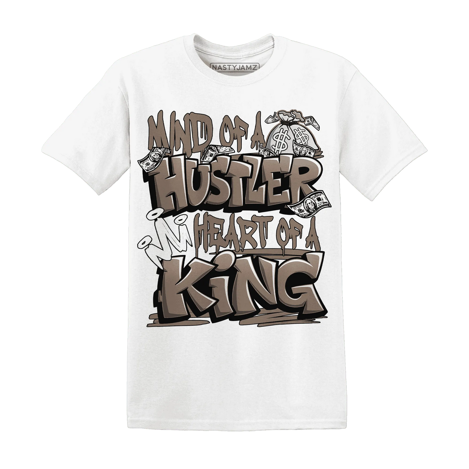 NastyJamz-Low-Mocha-1s-T-Shirt-Match-Hustler-Heart-King