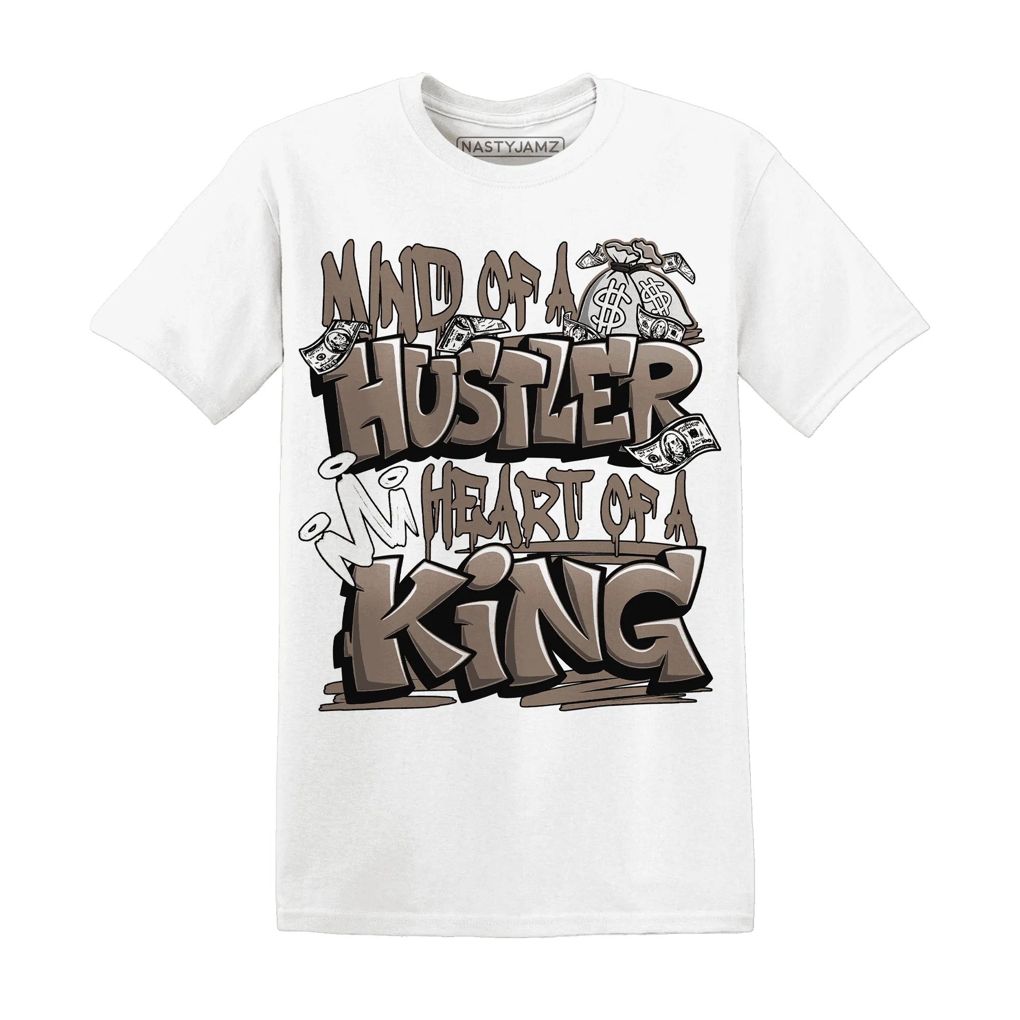 NastyJamz-Low-Mocha-1s-T-Shirt-Match-Hustler-Heart-King