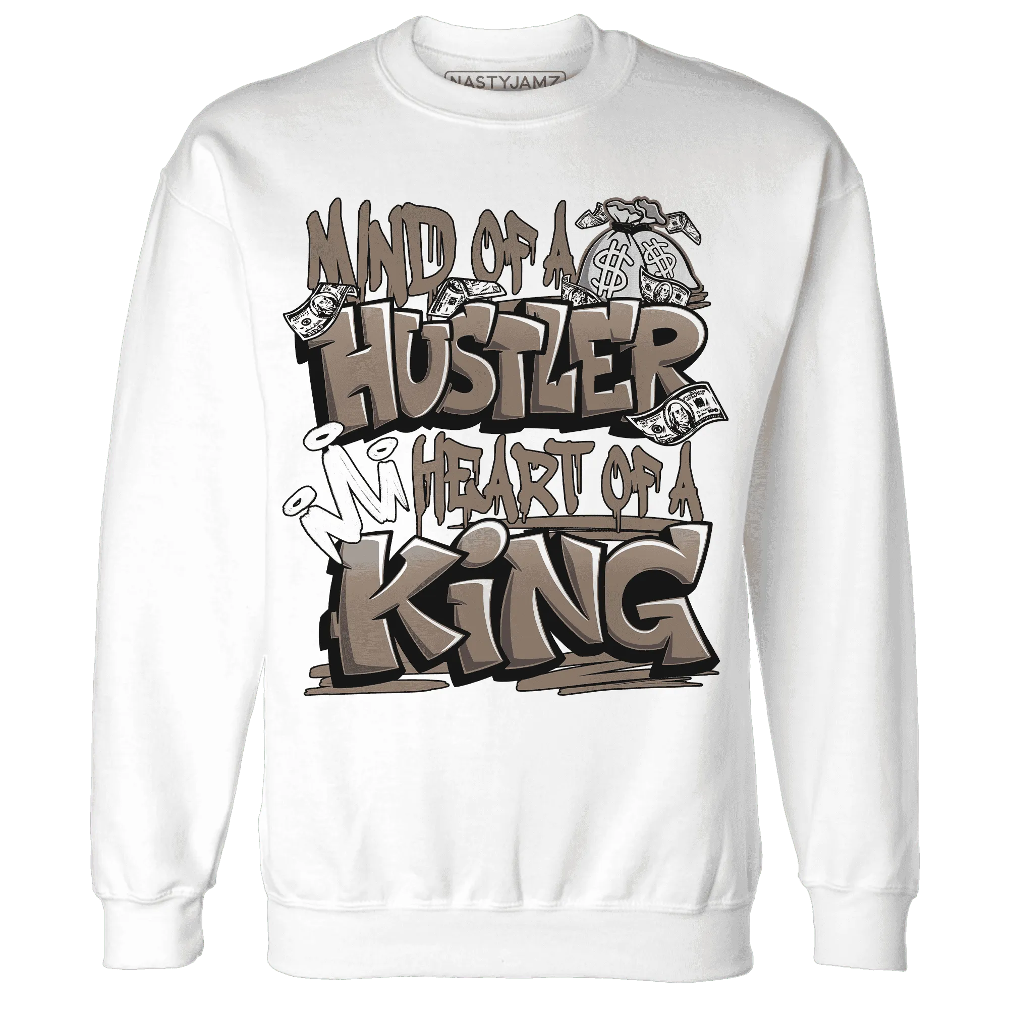 NastyJamz-Low-Mocha-1s-Sweatshirt-Match-Hustler-Heart-King