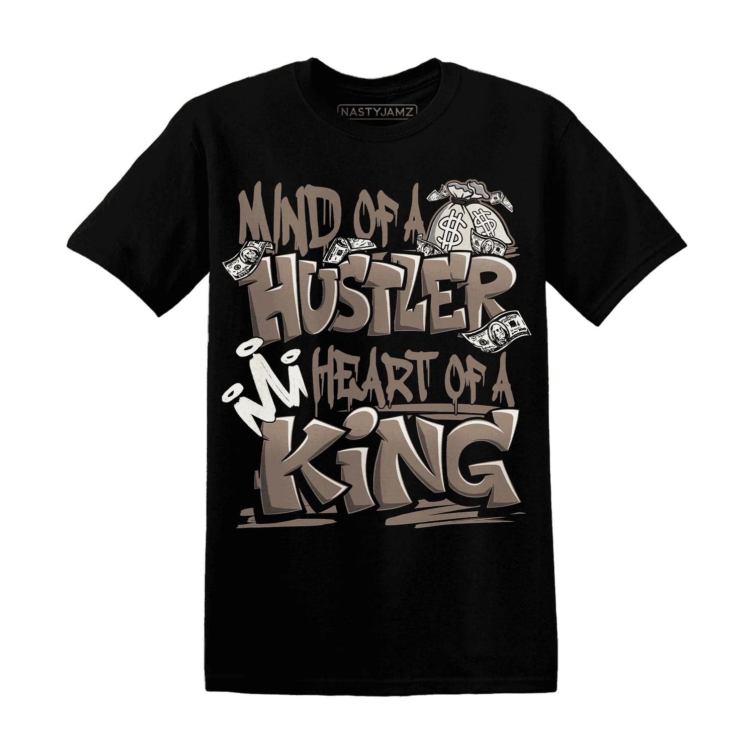 NastyJamz-Low-Mocha-1s-T-Shirt-Match-Hustler-Heart-King