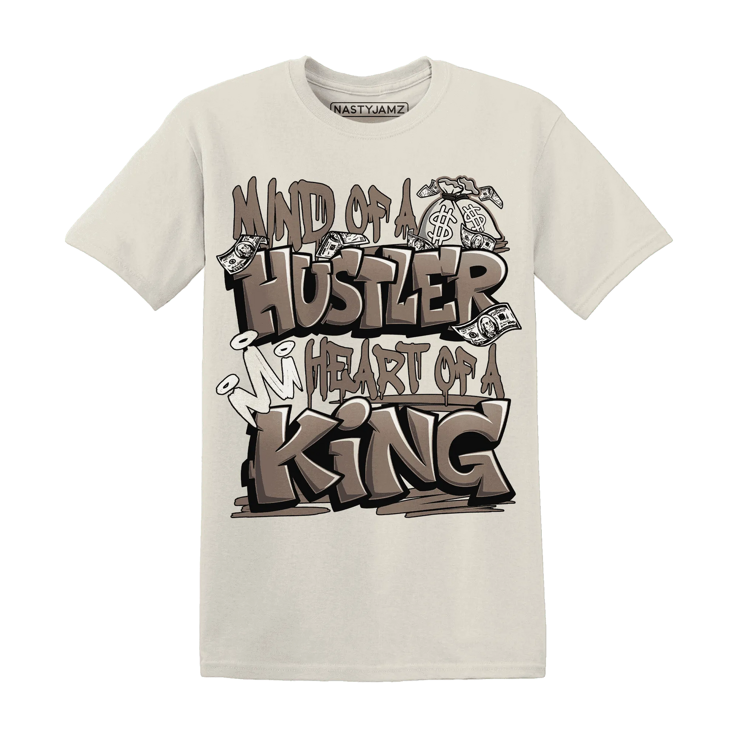 NastyJamz-Low-Mocha-1s-T-Shirt-Match-Hustler-Heart-King