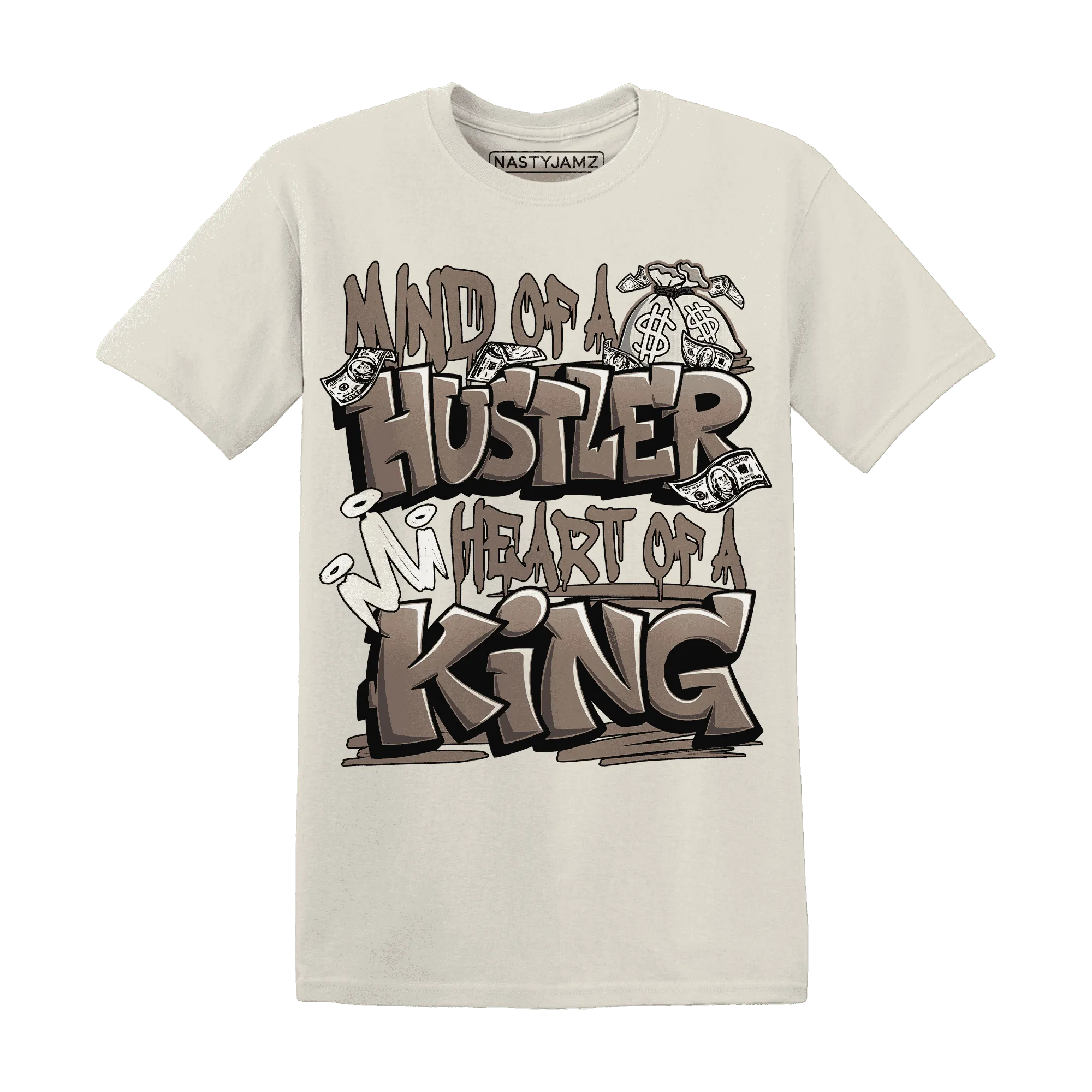 NastyJamz-Low-Mocha-1s-T-Shirt-Match-Hustler-Heart-King