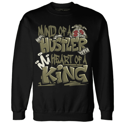 NastyJamz-Medium-Olive-1s-Sweatshirt-Match-Hustler-Heart-King