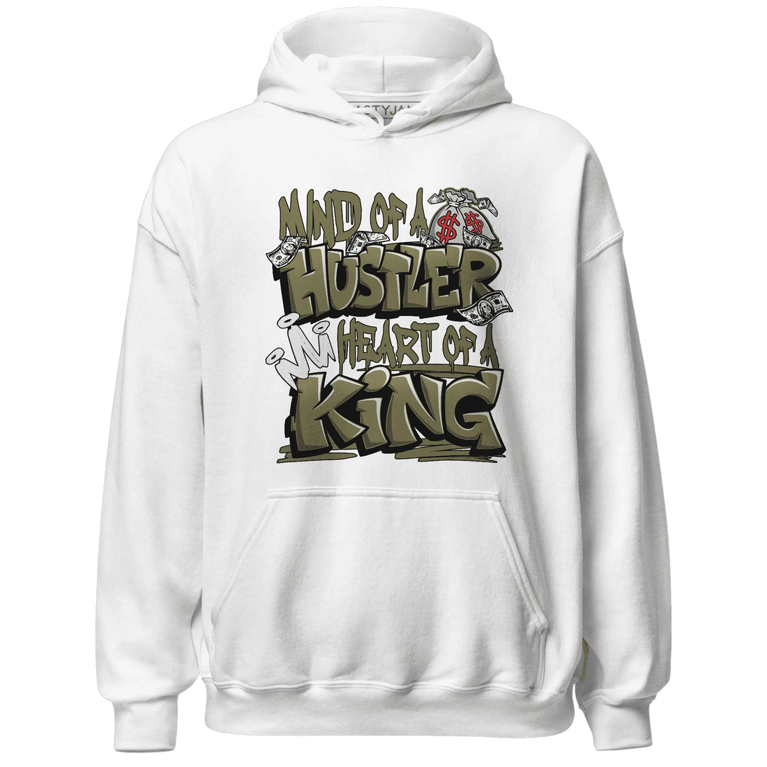 NastyJamz-Medium-Olive-1s-Hoodie-Match-Hustler-Heart-King