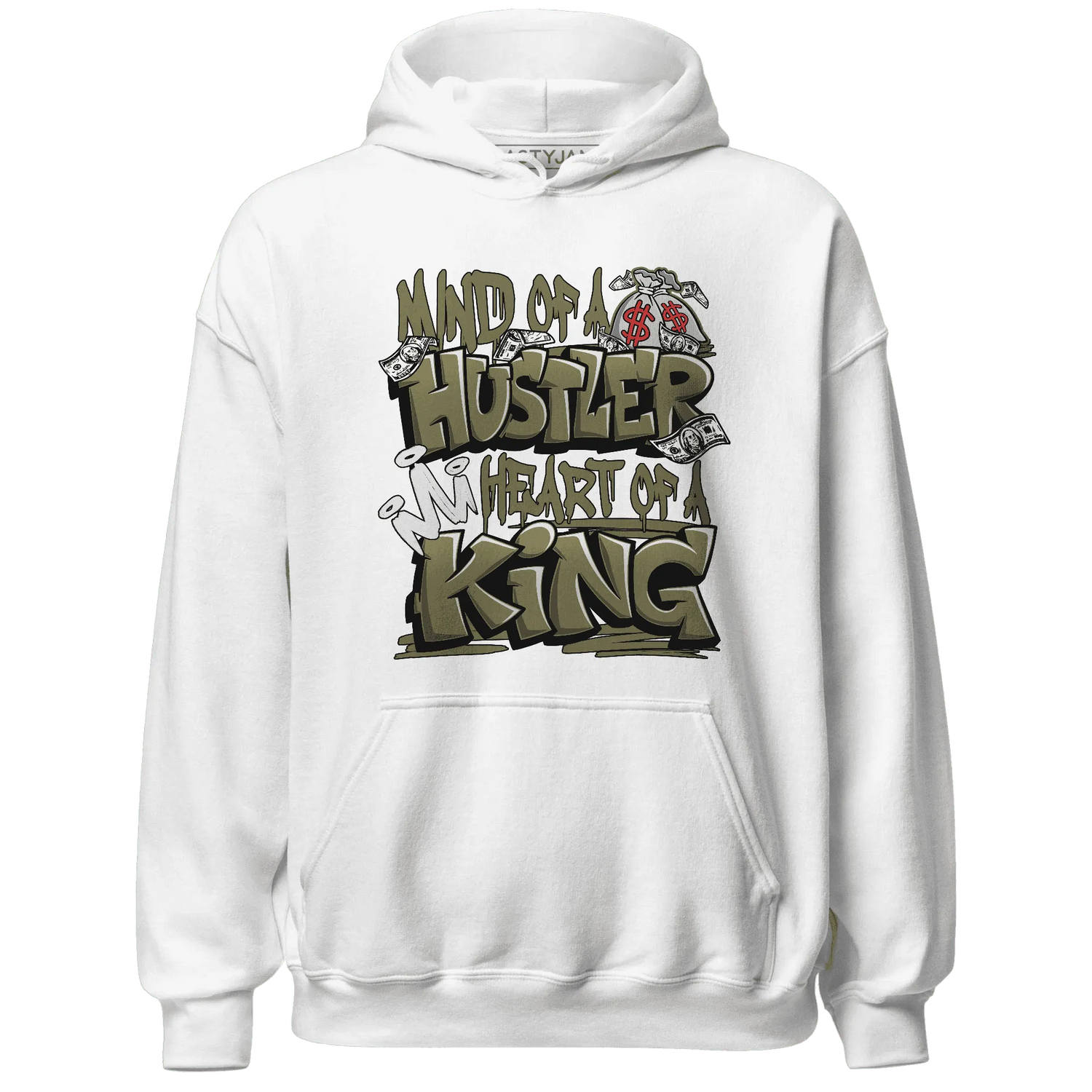 NastyJamz-Medium-Olive-1s-Hoodie-Match-Hustler-Heart-King