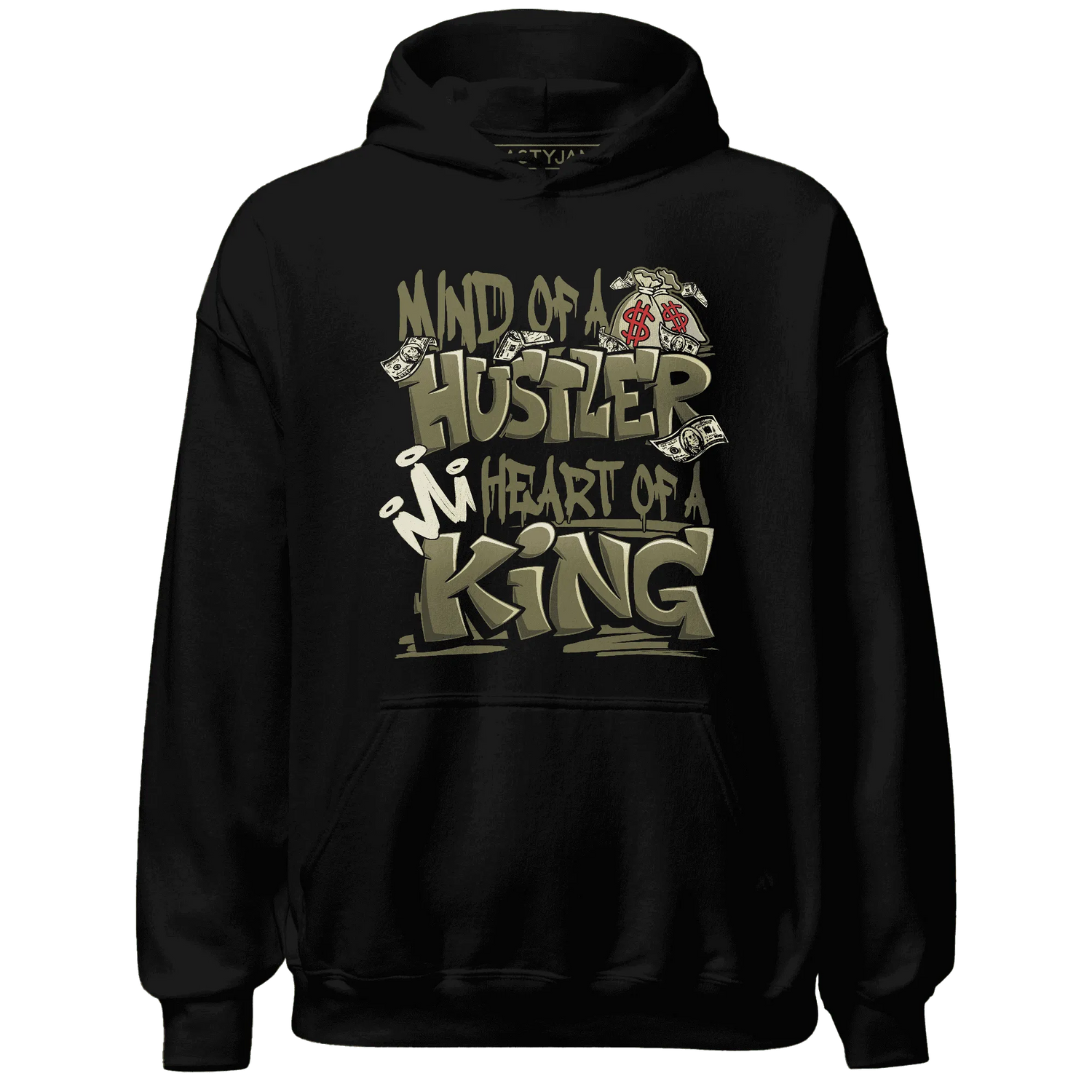 NastyJamz-Medium-Olive-1s-Hoodie-Match-Hustler-Heart-King