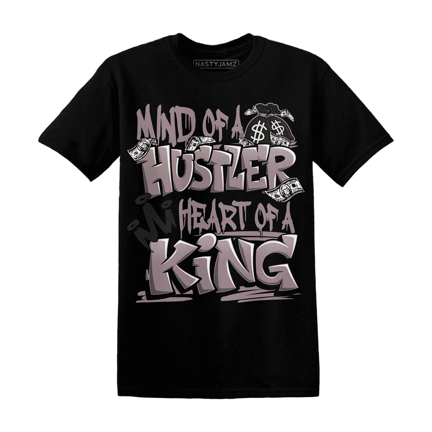 NastyJamz-Black-Violet-Ore-3s-T-Shirt-Match-Hustler-Heart-King