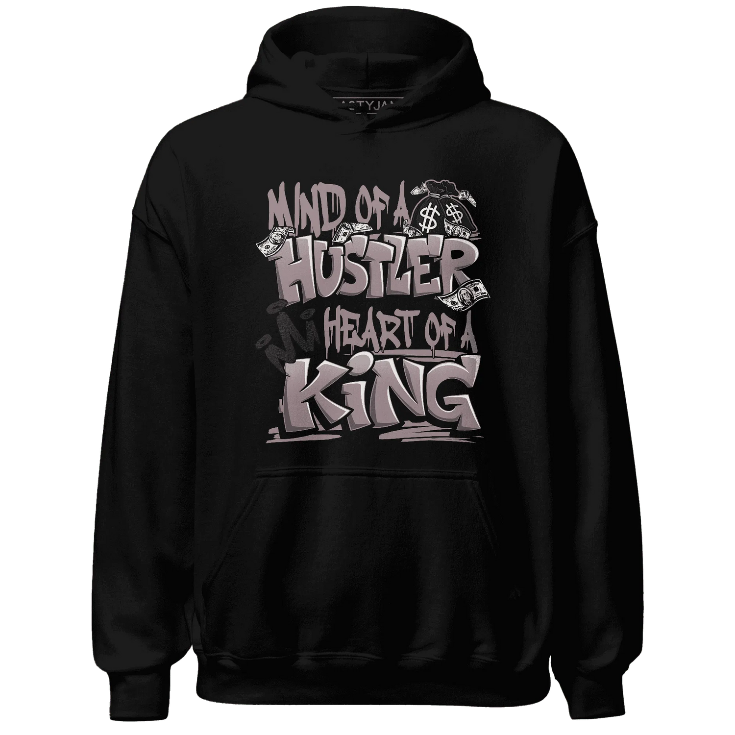 NastyJamz-Black-Violet-Ore-3s-Hoodie-Match-Hustler-Heart-King