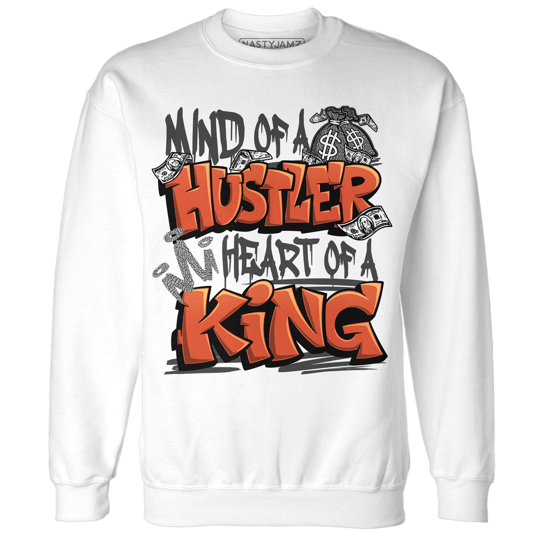 Georgia Peach 3s Sweatshirt Match Hustler Heart King - NastyJamz