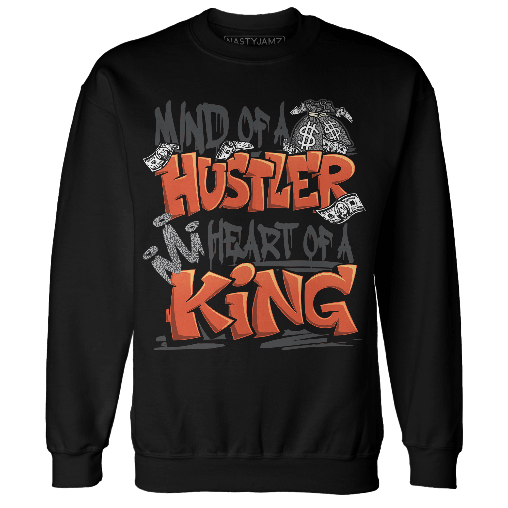 Georgia Peach 3s Sweatshirt Match Hustler Heart King - NastyJamz